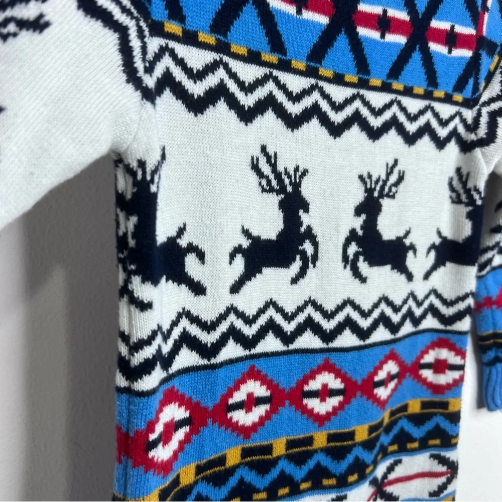 Sophie and Sam Nordic Deer Fair Isle Knit One Piece with Buttons 6-9 mos.